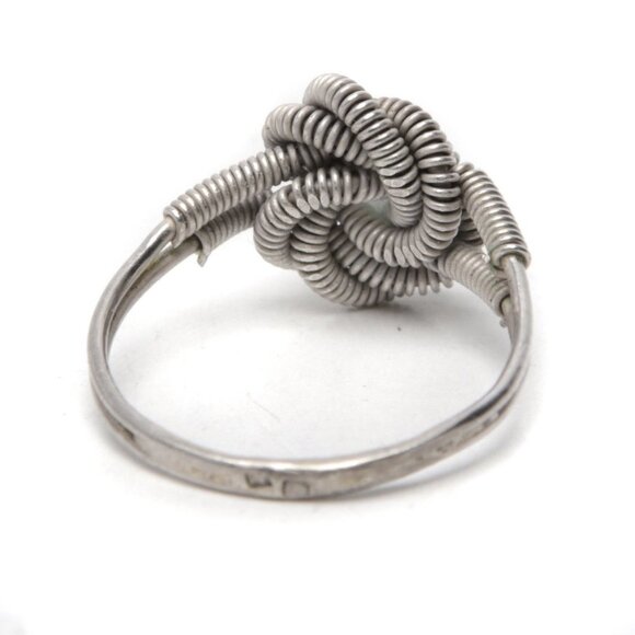 Vintage Silver Knot Ring Mattenklopper Style Friendship Love Suriname Dutch - Picture 9 of 14